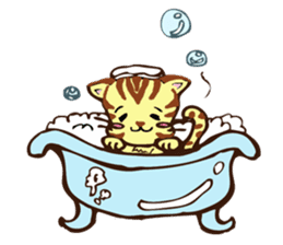 Lovely cat and dwarves "KOROPUKURUN" sticker #359698