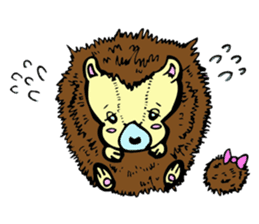 Lovely cat and dwarves "KOROPUKURUN" sticker #359702