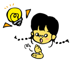 Lovely cat and dwarves "KOROPUKURUN" sticker #359703