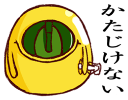 maccha green tea pudding Samurai sticker #361229