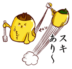 maccha green tea pudding Samurai sticker #361239