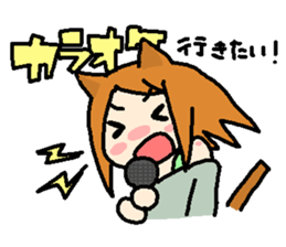 kemomimi girl sticker #362216