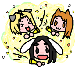kemomimi girl sticker #362222