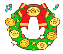 Merry Christmas Chicken ism sticker #362265