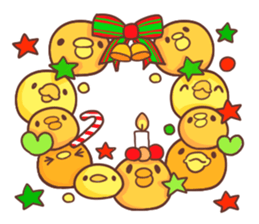 Merry Christmas Chicken ism sticker #362266