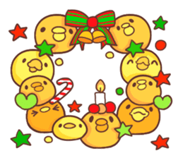 Merry Christmas Chicken ism sticker #362266