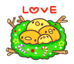 Merry Christmas Chicken ism sticker #362271