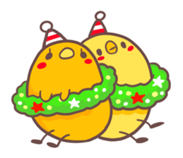 Merry Christmas Chicken ism sticker #362273