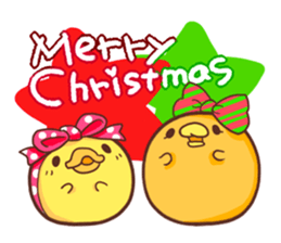 Merry Christmas Chicken ism sticker #362276