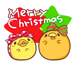 Merry Christmas Chicken ism sticker #362276
