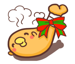 Merry Christmas Chicken ism sticker #362282