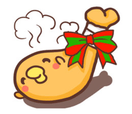 Merry Christmas Chicken ism sticker #362282