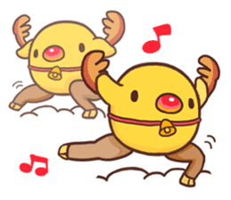 Merry Christmas Chicken ism sticker #362290