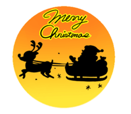 Merry Christmas Chicken ism sticker #362298