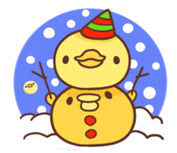 Merry Christmas Chicken ism sticker #362303