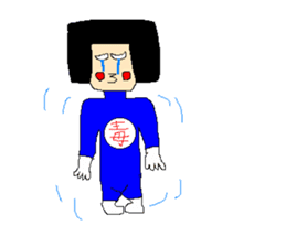 Daily life of poisonous gas wrestler. sticker #362528