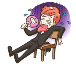 NooHandsome the charming waiter sticker #362716