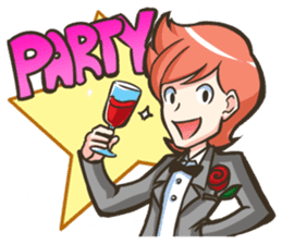 NooHandsome the charming waiter sticker #362744