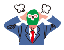 Masked businessman sticker #364588