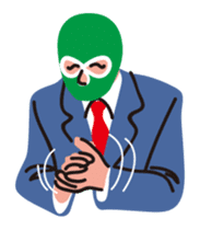 Masked businessman sticker #364589