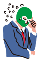 Masked businessman sticker #364591