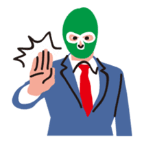 Masked businessman sticker #364596
