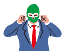 Masked businessman sticker #364597