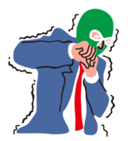 Masked businessman sticker #364602