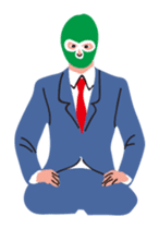Masked businessman sticker #364603