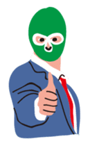 Masked businessman sticker #364624