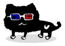 Animal Party[Cat & Dog & Black Moor] sticker #366506