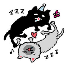 Animal Party[Cat & Dog & Black Moor] sticker #366518