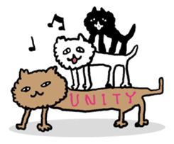 Animal Party[Cat & Dog & Black Moor] sticker #366520