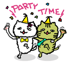Animal Party[Cat & Dog & Black Moor] sticker #366521