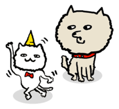 Animal Party[Cat & Dog & Black Moor] sticker #366541