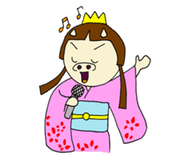 Pig Princess sticker #366669