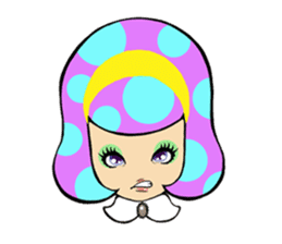 Retro pop girl sticker #366911