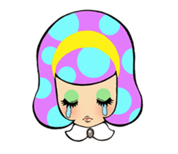 Retro pop girl sticker #366912