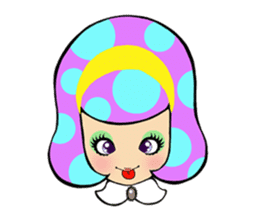 Retro pop girl sticker #366914