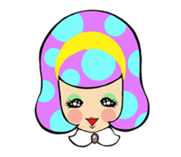 Retro pop girl sticker #366915