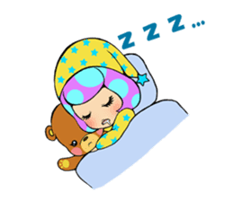 Retro pop girl sticker #366918