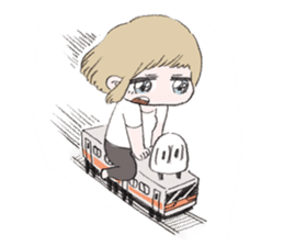 Mob and bobbed hair girl sticker #367813