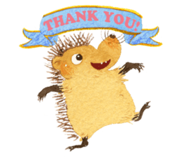 Hedgehog in the forest of mushroom sticker #372065