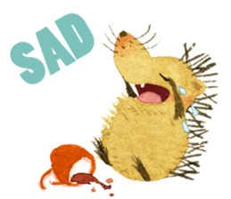 Hedgehog in the forest of mushroom sticker #372074