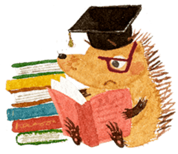 Hedgehog in the forest of mushroom sticker #372084