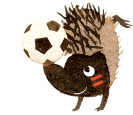 Hedgehog in the forest of mushroom sticker #372096