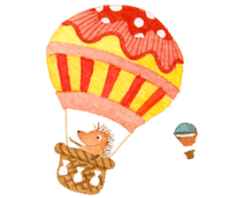 Hedgehog in the forest of mushroom sticker #372098