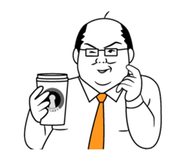 Funny Salaryman uncle sticker #372137