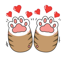 Cat's hand and Dog's tail. sticker #373145