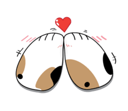 Cat's hand and Dog's tail. sticker #373146